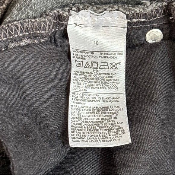 Pre-owned Old Navy Charcoal High Rise  Barrel Leg Jeans women’s size 10 - Picture 10 of 11